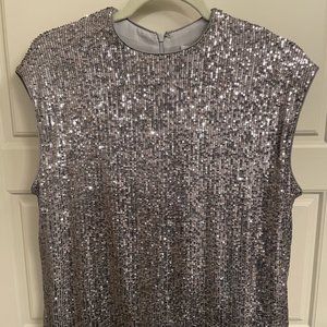 Calvin Klein - Medium M - Silver Sequin